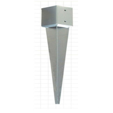 Galvanized Steel Fence Pole Anchor, Steel Ground Spike